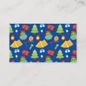 かわいいサマーキャンプパター連絡ンカード 名刺 (裏面)