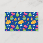 かわいいサマーキャンプパター連絡ンカード 名刺 (裏面)