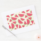 かわいいサマースイカ 長方形シール (封筒)