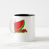 かわいいサマーバカイモードシルスイカ ツートーンマグカップ (正面左)