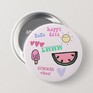 かわいいサマービブVSCOガールズ 缶バッジ