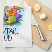 かわいいサマービーブカクテルクラブ キッチンタオル (四つ折り)