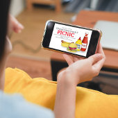 かわいいサマーピクニックトレンディークックアウトお洒落 招待状