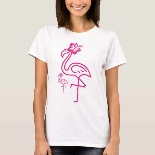 かわいいサマーフラミガーリーンゴ Tシャツ (正面)