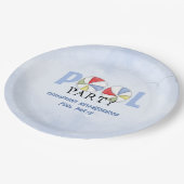 かわいいサマープールカスタムパーティー ペーパープレート (アングル)