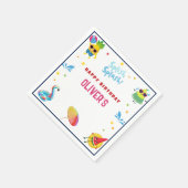 かわいいサマープールバースデーパーティー紙ナプキンス スタンダードカクテルナプキン (角)