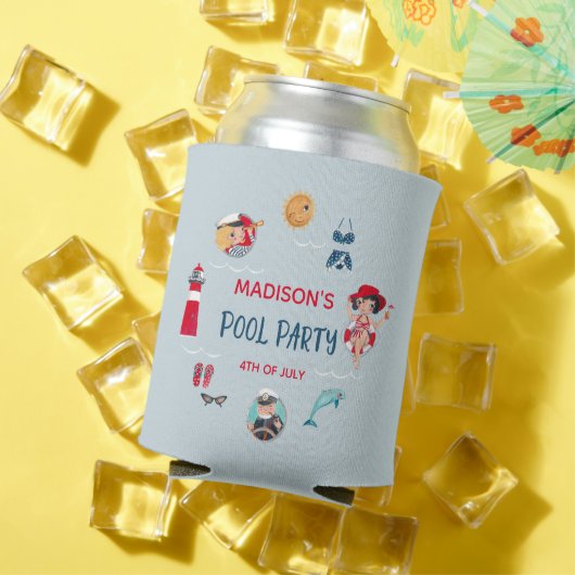 かわいいサマープールパーティー 缶クーラー (インサイチュ 夏)