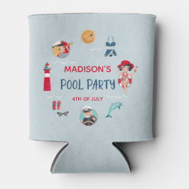 かわいいサマープールパーティー 缶クーラー