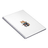 かわいいサムライキャットケースデザイン ノートブック (右側)