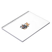 かわいいサムライキャットケースデザイン ノートブック (左側)