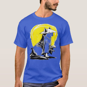 かわいいサムライ忍者猫日本の子猫ラバーギフト Tシャツ