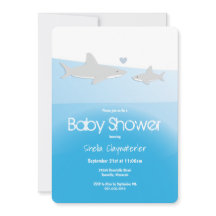 かわいいサメと海垂直ベビーシャワー