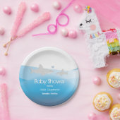 かわいいサメと海 |ベビーシャワー紙プレート ペーパープレート (パーティー)