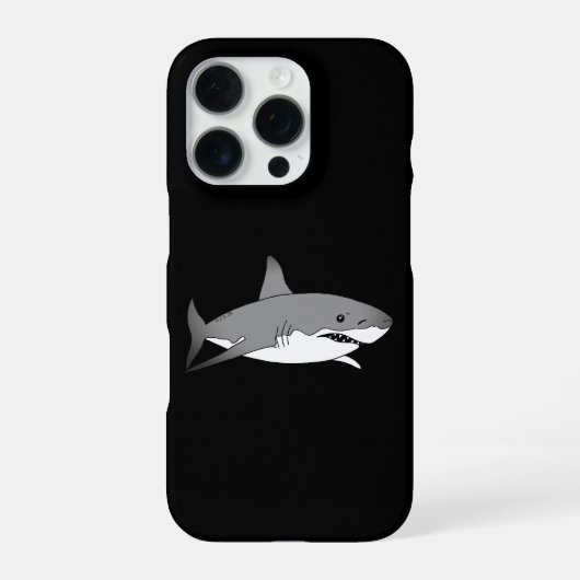 かわいいサメのキャラクターイラスト iPhoneケース (裏面)
