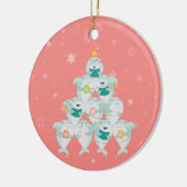 かわいいサメのクリスマスツリー セラミックオーナメント (左)