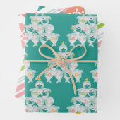 かわいいサメのクリスマスツリー ラッピングペーパーシート (インサイチュ)