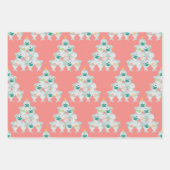 かわいいサメのクリスマスツリー ラッピングペーパーシート (正面)