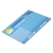 かわいいサメの報酬チャートの名前パーソナライズされたとタスク ノートパッド (アングル)