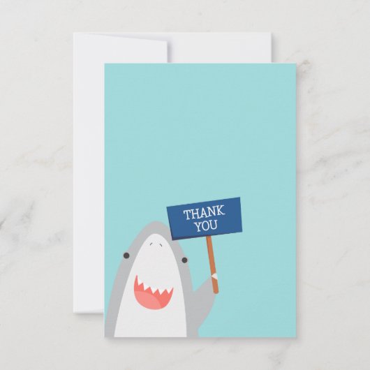 かわいいサメの種が埋まる サンキューカード (裏面)