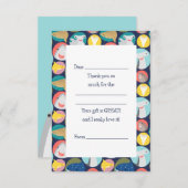 かわいいサメの種類を記入してください サンキューカード (正面/裏面)