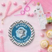 かわいいサメの誕生日パーティー ペーパープレート (パーティー)