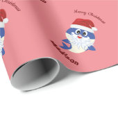 かわいいサメ🦈クリスマスキッズおもしろいすごい海 ラッピングペーパー (ロールコーナー)