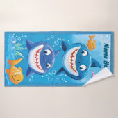 かわいいサメビーチタオル バスタオル (バスタオル)