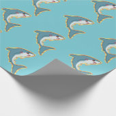 かわいいサメ包み紙 ラッピングペーパー (角)