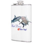 かわいいサメ好きのグラスを撮る フラスク (左)