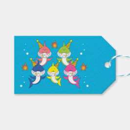 かわいいサメ家族の漫画 ギフトタグ