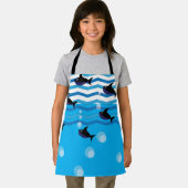かわいいサメ海海の動物の子ども エプロン (インサイチュ)