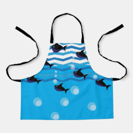 かわいいサメ海海の動物の子ども エプロン