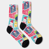 かわいいサメ種のクリスマス ソックス (右)