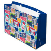 かわいいサメ種のクリスマス ラージペーパーバッグ (裏面アングル)