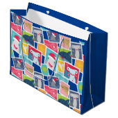 かわいいサメ種のクリスマス ラージペーパーバッグ (正面アングル)