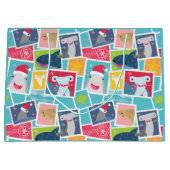 かわいいサメ種のクリスマス ラージペーパーバッグ (正面)