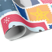 かわいいサメ種クリスマスラッピング紙 ラッピングペーパー (ロールコーナー)