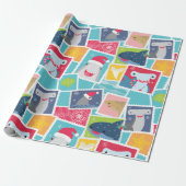 かわいいサメ種クリスマスラッピング紙 ラッピングペーパー (アンロールド)