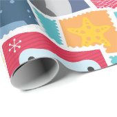 かわいいサメ種クリスマスラッピング紙 ラッピングペーパー (ロールコーナー)