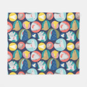 かわいいサメ種フリースブランケット フリースブランケット (正面(横))