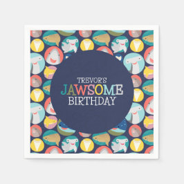 かわいいサメ種 スタンダードカクテルナプキン