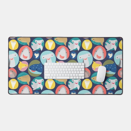 かわいいサメ種 デスクマット (キーボード&マウス)