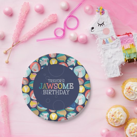 かわいいサメ種 ペーパープレート (パーティー)