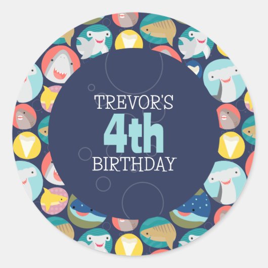 かわいいサメ種 ラウンドシール (正面)