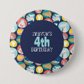 かわいいサメ種 缶バッジ (正面)