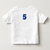 かわいいサメ誕生日ネームボーイ トドラーTシャツ (裏面)