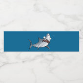 かわいいサメ誕生日パーティー ペットボトルラベル (シングルラベル)