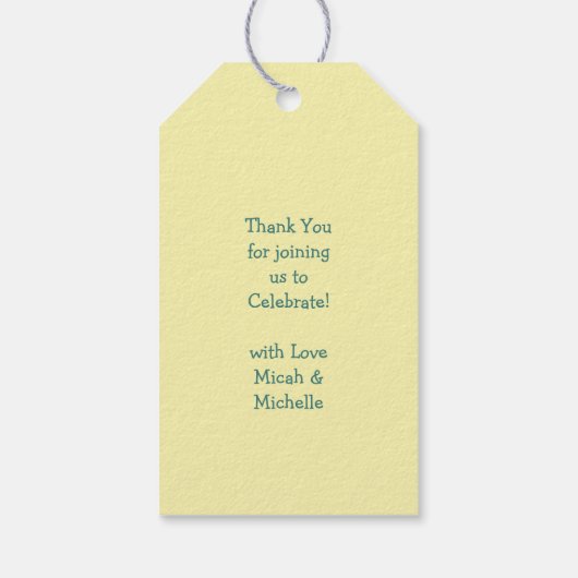 かわいいサメ赤ちゃんシャワーかわいいありがとう ギフトタグ (裏面)