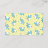 かわいいサメ赤ちゃんシャワーかわいいおむつラッフル エンクロージャーカード (裏面)