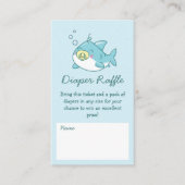 かわいいサメ赤ちゃんシャワーかわいいおむつラッフル エンクロージャーカード (正面)